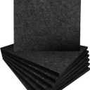 Arrowzoom 12 Pcs Drop Ceiling Tile Self-Adhesive Ceiling Sound Deadening Polyester Fabric Panel Interior Wall Dcor- Black 12 12 in KK1424