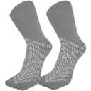 HCS XL Non-Slip Hospital Socks with Grips for Women & Men (6 Pairs) - 360 All-Around Tread Non-Slip Sock for Elderly/Seniors - Hospital Grip Socks, Fall Risk Patient Slippers (Gray, XL)