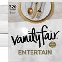 Vanity Fair Entertain Paper Napkins, 40 Count (Pack of 8), Disposable Napkins Made For Entertaining And Events