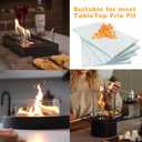 2 x 4 Packs Tabletop Fire Pit Ceramic Wool for Tabletop Firepit Bowl to Extend Burn Time,Firepit Ceramic Fiber Insulation Cotton Core (8in*6in*0.2in)