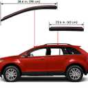 Lightronic Extra Durable Clip-on in-Channel Auto Vent Window Visors, Fits 2007-2014 Ford Edge & 2007-2015 Lincoln MKX, UV Protection Rain Guards, Original Wind Deflectors, Smoke, 4-Pcs
