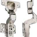 2 x 40mm Cup Inset Soft Close Cabinet Hinges for Thick Door Inset Concealed Cabinet Hinges with Screws Nickel Finish 2 Pcs