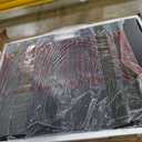 43" 2in1 Black Fire Pit Table with Lid & Glass Shield, 50000 BTU CSA Certified, Waterproof Cover