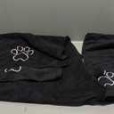 Chumia 4 Pack Dog Towels for Drying Large Microfiber Grooming Tools Absorbent Soft Bath Supplies with Embroidered Paw for Small Medium Pet Products(16 x 32 Inch,Black)