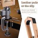 Leather Stitching Pony, Leather Pony Clamp, Wooden Sewing Clamp 360 Rotatable for DIY Hand Stitching Leather Clamping, Universal Rotating Pony