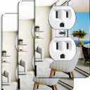 3 Pcs Mirror Acrylic Outlet Covers Wall Plate Light Switch Plates Acrylic Mirrored Plates Wall Plates For Electrical Outlets Durable Decorative (Standard Size)