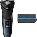 Philips Norelco Shaver for Men Series 3000 Rechargeable Wet/Dry Mens Electric Shavers Electric Razor for Men- Modern Steel Metallic