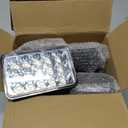 DOT Approved 4X6 LED Headlights Compatible with Freightliner FL60 FL70 FL80 Classic FLD120 FLD112 - Rectangular Square Clear Sealed Beam H4651/H4642/H4652/H4656/H4666/H4668/H6545 Replacement 4PCS