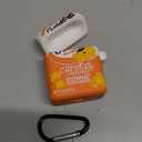 Oqplog for AirPod 2/1 Case Food Design Cover for AirPods Silicone Cases Air Pods Cute Funny Cartoon 3D Kawaii Fun Soft Designer Unique Fashion Cool Pretty for Girls Boys Teen Girly (Gold Fish Cookie)