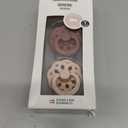 BIBS Pacifiers - Boheme Collection | BPA-Free Baby Pacifier | Made in Denmark | Set of 2 Woodchuck/Blush Color Premium Soothers | Size 0-6 Months