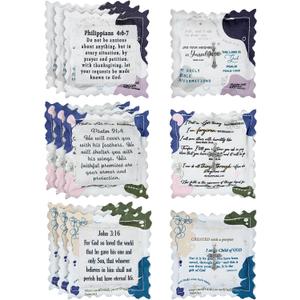 9 Pcs Mini Prayer Quilt with Cross Vintage Pocket Handmade Scripture Prayer Quilt Squares Mini Christian Gifts for Women Friends Family Appreciation Graduates Gifts