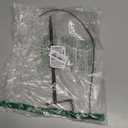 1 Pack Rainwater Downspout Bracket with Strap, Adjustable Heavy Duty Metal Gutter Downspout Bracket Black Longer Downspout Holder Stake Rust-Proof Downspout Extension Anchor Pipe Support for Lawn Yard