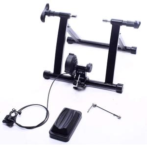 BalanceFrom Bike Trainer Stand Steel Bicycle Exercise Magnetic Stand with Front Wheel Riser (Fits mountain bike with a 26-28" or 700C wheel, Black, Classic)