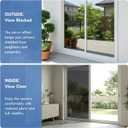 One Way Privacy Window Film, Black-Silver Static Cling, 29.5" x 78.7"