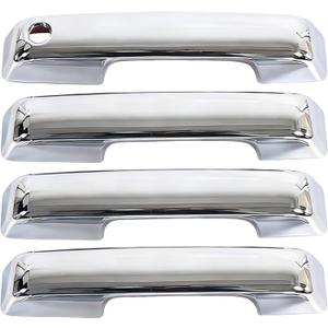 AUCERAMIC Chrome Door Handle Covers for 2021-2025 Ford F150, 2023 2025 F-250/F-350/F-450/F-550 Super Duty, 2021-2025 Ford Bronco, Exterior Door Handle Covers Caps