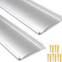 2Pack Heavy-Duty Aluminum Door Rain Drip Guard, 4 Extra-Wide and Thickened Window Door Rain Deflector, Size 40 Length, 4 Wide, 0.8Height (Silver)