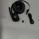 Bluetooth Headset, Wireless Headphone with AI Noise-Canceling Microphone On Ear Wireless Headset with USB Dongle for Computer Office (Black)