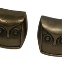 HD Designs Aluminum Owl Gold 3.6 Inches Home Decor Desk Table Shelf Figure 2PACT