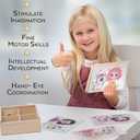 4-in-1 Princess Jigsaw Puzzles for Kids, Wood Puzzles for Kids Ages 3-5 48 Piece Wooden Puzzles for Toddlers 3-5, Wooden Puzzles for Toddlers, Essential Skills Gift for Girls Princesses