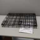 MidWest Homes for Pets 24-Inch Black Fashion iCrate Single Door Folding Dog Crate, Enhanced Security, Includes Leak-Proof Pan, Divider Panel, Handle, Rubber Feet (24L x 18W x 19H Inches)