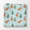 Voatok Christmas Fox Kitchen Towels, Christmas Tree Hand Towels for Bathroom, Blue Christmas Dish Towels Tea Towels for Kitchen, Christmas Kitchen Bathroom Decor, 16x24 Inch