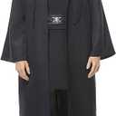 Tunic Hooded Robe Adult Wizard Robes Monk Priest Cloak Halloween Cosplay Knight Hood Cape Renaissance Costumes X-LARGE