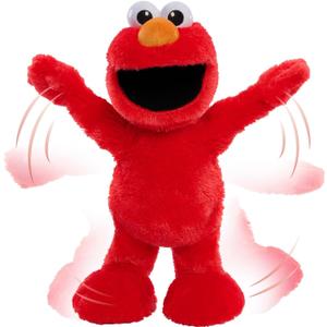 Sesame Street Elmo Slide Singing and Dancing 14-inch Plush, Pretend Play, Interactive Toy, Kids Toys for Ages 2 Up by Just Play