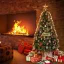 AMS 24ct Clear Christmas Ball Ornaments, 2.76''/70mm Shatterproof Hanging Xmas Balls Baubles Set for Christmas Tree with Stuffed Delicate Decorations for Wedding Christmas (Pink)