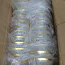 KYAPCK 50 Pcs Plastic Champagne Coupe Glasses for Parties, 5 oz Disposable Champagne Glasses Unbreakable Acrylic Martini Glasses (Gold)