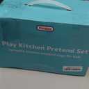 Prextex Plastic Pretend Girls Play Kitchen Set - Multi-Color Kitchen Playset with Dishwasher and Oven - Stove with Lights and Sounds - Working Faucet with Water Circulation