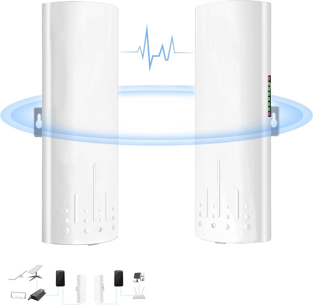 Point to Point Starlink Internet Outdoor Long Range Transmission for Gen 3 Router, Starlink WiFi Extender, 5.8GHz 3KM 100Mbps with 16dBi High Gain Antenna, 2 Pack