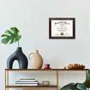 GraduationMall 8.5x11 Certificate Diploma Frame,Solid Wood & UV Protection Acrylic,Cherry Finish with Gold Trim