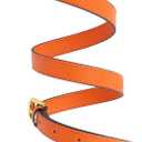 Vachetta Leather Adjustable Crossbody Strap for Leather Shoulder Strap Belt Replacement Suitable for L V Handbags (Orange-genuine Leather)