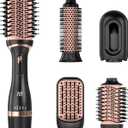 Hair Dryer Brush Set, Multifunctional Hot Air Brush for Salon Blowouts, Negative Ion Technology & Quick Drying, Shiny and Less Frizz, Blush Gold