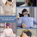 MZOO Luxury Sleep Eye Mask for Side Sleeper Men Women, Zero Eye Pressure 3D Sleeping Mask, Light Blocking Patented Design Night Blindfold, Soft Eye Shade Cover for Travel, Blue