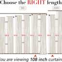 XTMYI Beige Curtains 108 Inches Long for Living Room 2 Panels Linen Back Tab Greige Curtain for Dining Room,50x108 Inch Length