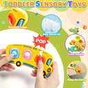 Valentine Day Gift 3PC Fidget Popper Sensory Toys for Toddlers Girls, Boys Gifts Goodie Bags Airplane Travel Activities Pop it Fidget Toys Easter Basket Stuffer for 12+ Month Babies 1 2 3 Year Old