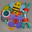 Lynncare Adjustable Arch Bassinet Toys for Infant & Toddlers, Stroller Arch, Baby Crib Toys with Fascinating Hanging for Stimulating Babys Senses and Developing Motor Skills (Set5)