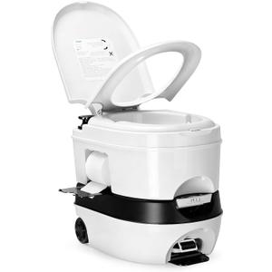 Kohree 6.34 Gal Portable Toilet for Adults: Large Camping Toilet with Wheels, Level Indicator - Odorless Leak-Proof Boat Porta Potty with Paper & Detergent Collection for Home Use, Camper, RV Travel