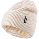 MSDC Beanies Women 3 Pack, Winter Hats for Women Men Fleece Lined Warm for Cold Weather, Beanie for Women Fashion Skull Cap Overall Pick White and Pink 