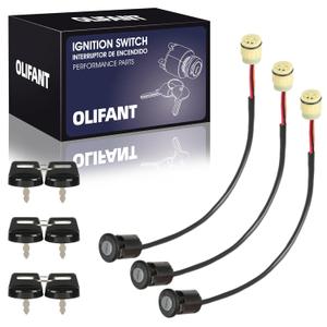 3 Sets Ignition Key Switch for Honda Rancher 350 400 420/Foreman 450 500 520/Foreman Rubicon 500 520/Rincon 650 680 Replace 35100-HN0-670 35100-HR6-A61 35100-HP0-A71