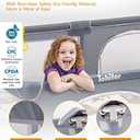 Baby Playpen with Mat, Large Baby Play Yard for Toddler, BPA-Free, Non-Toxic, Safe No Gaps Playards for Babies, Indoor & Outdoor Extra Large Kids Activity Center 79"x59"x26.5" with 0.4" Playmat