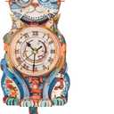 3D Wooden Puzzles for Adults Cat Clock - Model Building Kit Clock Puzzle Creative Craft Gift Home Deco for DIY Enthusiasts, Brain Teaser Building Set Birthday Gifts