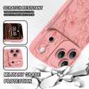 OOK for iPhone 17 Pro 6.3inch Silicone Slim Case,Pink Gardenias | Silicone Floral Flower Cute Pattern,Camera Protection Soft Slim Phone Cover for Girls Women