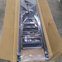 GameGem 6 Step Ladder for 12 Feet High Ceiling, Lightweight Aluminum Folding Step Stool with Convenient Handgrip, Stepladders with Anti-Slip and Wide Pedal for Home Use Space Saving - Black