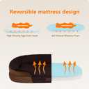 Dwanton Orthopedic Dog Bed for Medium Dogs with Gel Memory Foam, Waterproof Dog Sofa, Washable Pet Bed with Four Sided Bolster Cushion, Removable Cover & Non-Slip Bottom, 36", Brown