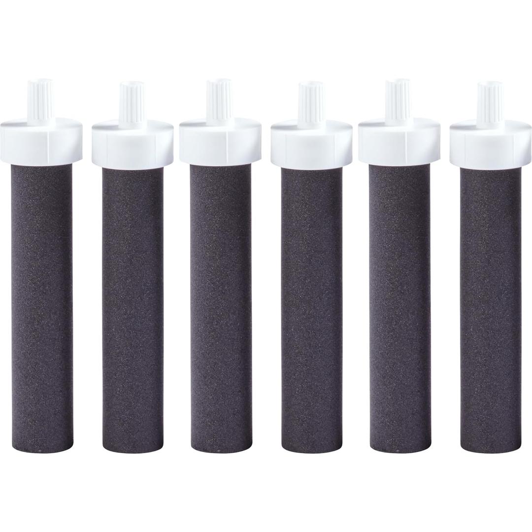 Brita Water Bottle Replacement Filters, BPA-Free, Replaces 1,800 Plastic Water Bottles a Year, Lasts Two Months or 40 Gallons, Includes 6 Filters