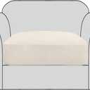 H.VERSAILTEX High Stretch Individual Seat Cushion Covers Sofa Slipcovers Couch Cushion Covers Sofa Covers Featuring Jacquard Textured Twill Fabric (1 Pack for 1 Cushion Chair, Natural, Small)