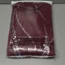 Yakamok Blackout Curtains 84 inch Length Living Room Thermal Insulated Silver Wave Line Dots Pattern Curtains Room Darkening Grommet Curtains for Bedroom, Burgundy, W52 x L84-inch, 2 Panels