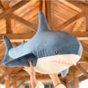 39.4 Inch XXL 15% Chubbier Weighted Giant Shark Stuffed Animal,Soft Chonky Shark Toys Shark Plush Pillows Stuffed Shark for Brave Boy's and Girl's Room Dcor,Perfect Stress Relief for Women